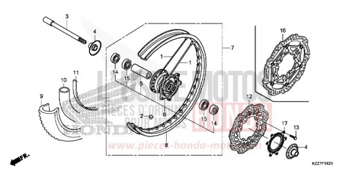 ROUE AVANT CRF250LAK de 2019